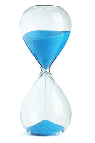 Schuldenfrei Sanduhr